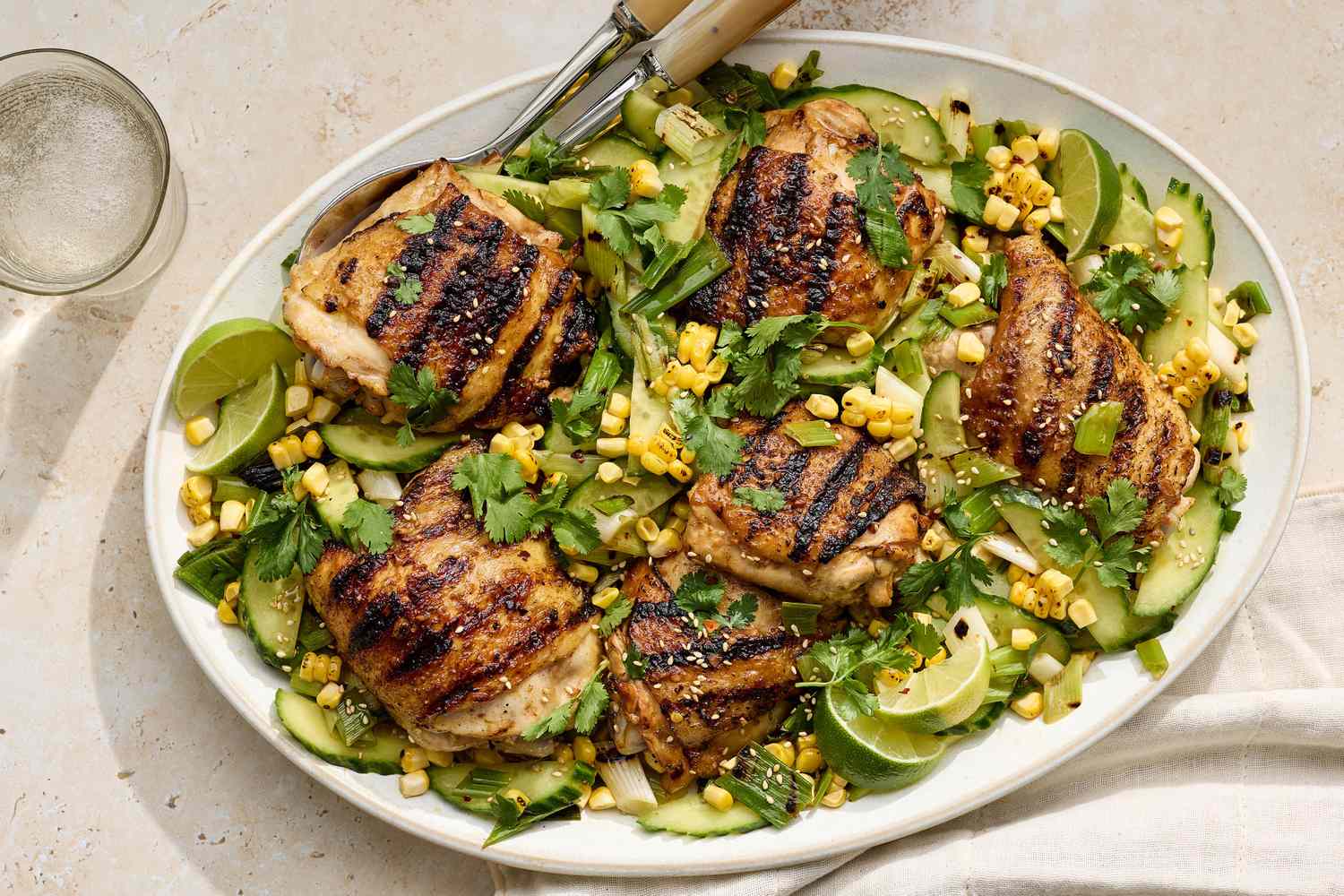 Smoky Grilled Chicken and Corn Salad with Lime Vinaigrette