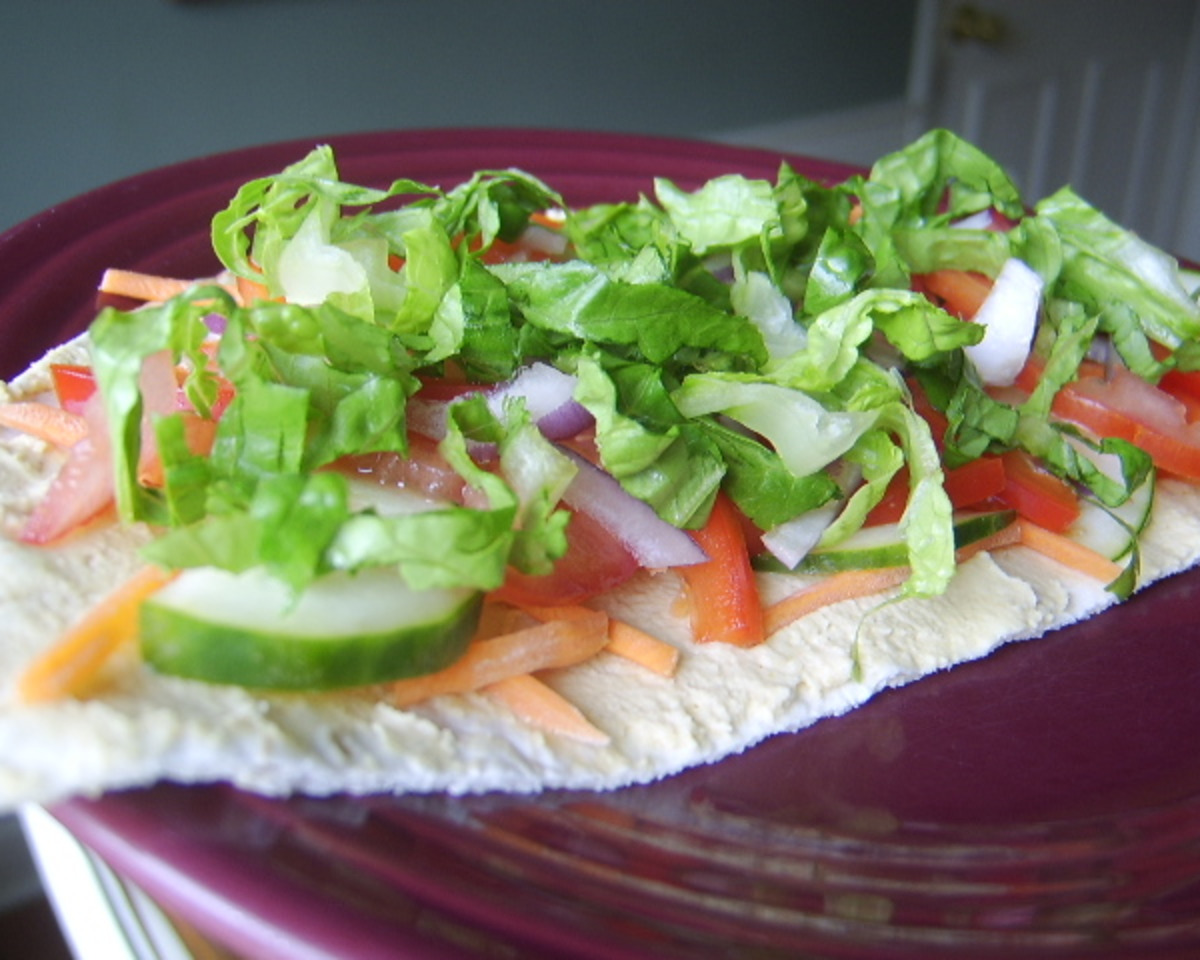 Herb-Roasted Vegetable Wrap with Hummus