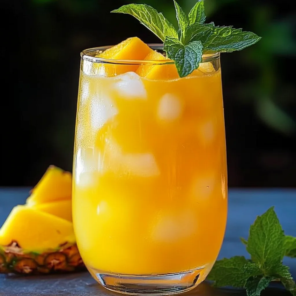 Blended Mango-Pineapple Coconut Punch