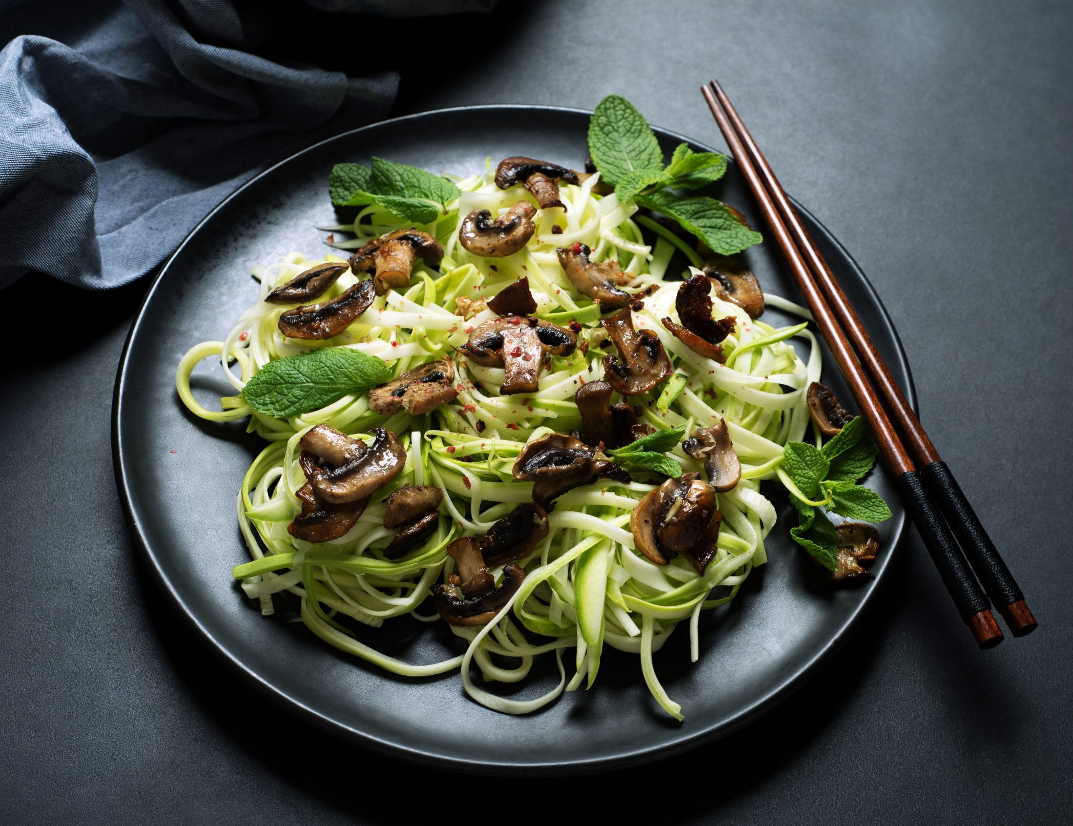 Zucchini Noodle Stir-fry with Ginger and Coconut Aminos