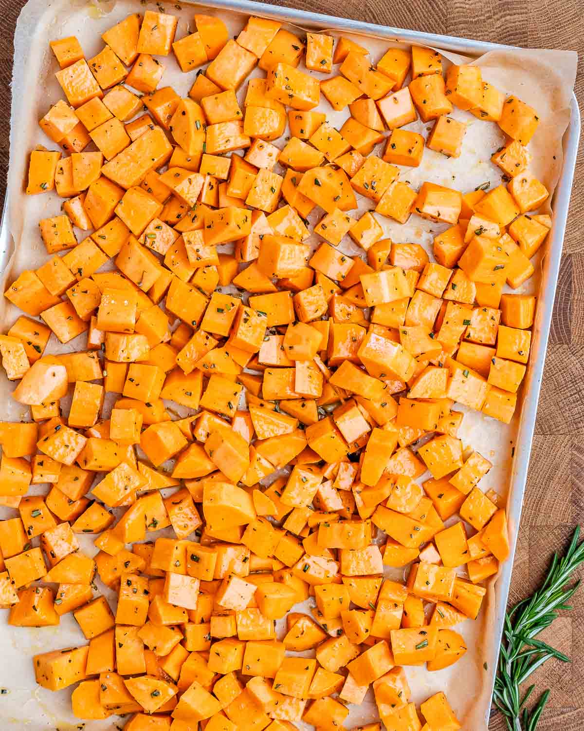 Harissa-Roasted Sweet Potatoes with Rosemary