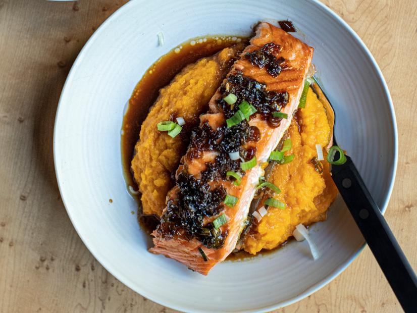 Citrus-Glazed Salmon with Sweet Potato Mash