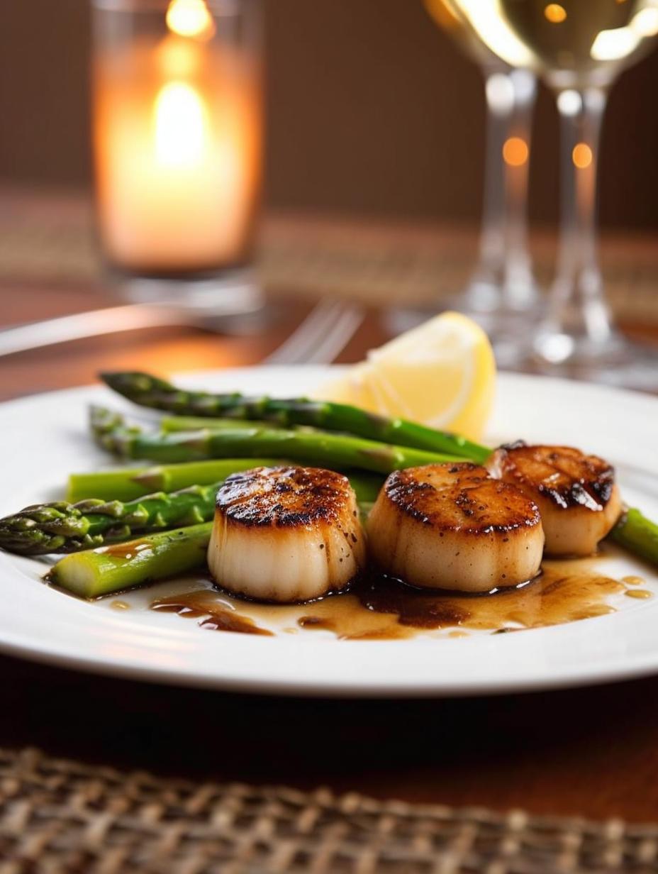 Lemon and Herb Pan-Seared Scallops with Asparagus