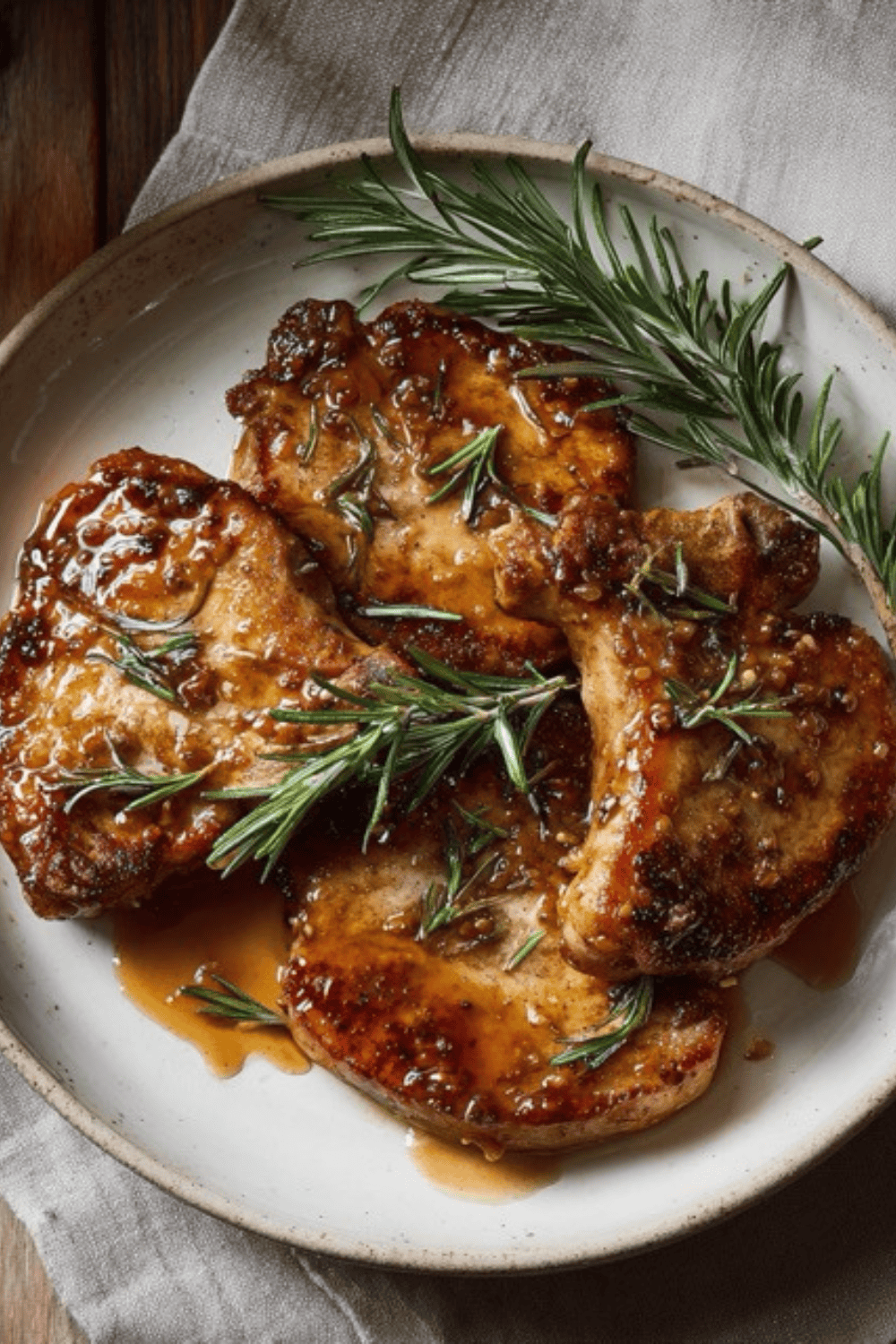 Crisp-Edged Pan-Seared Pork Chops with Apple Cider Glaze