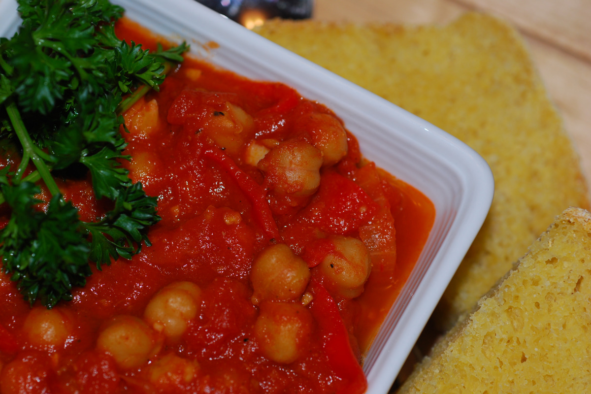 Slow-Roasted Tomato and Chickpea Stew with Rosemary