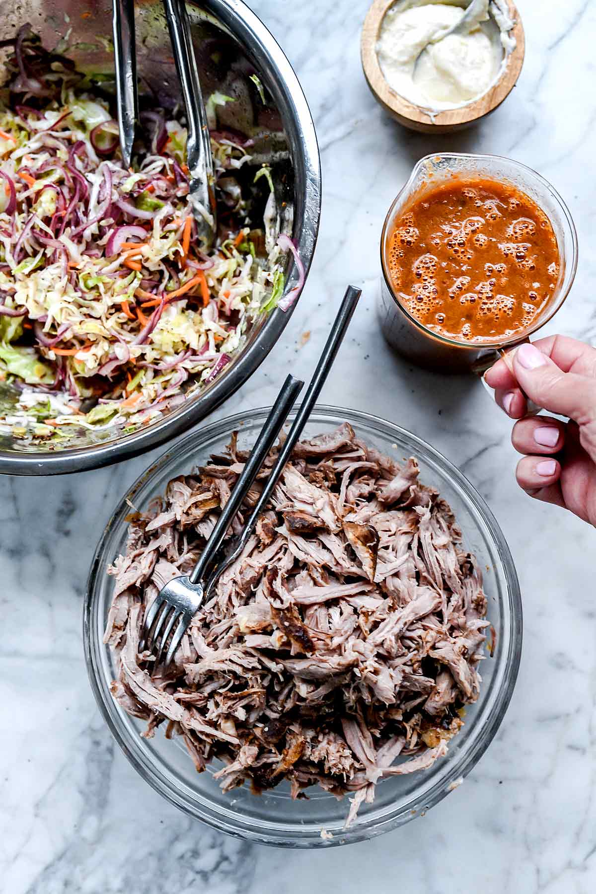 Slow-Cooked Pulled Pork Sandwiches with Pickled Onions
