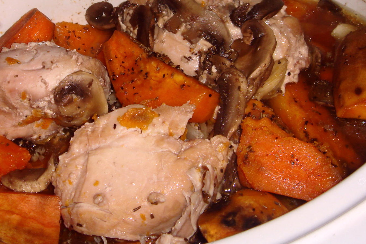 Slow-Cooker Ginger Garlic Chicken and Sweet Potato Stew