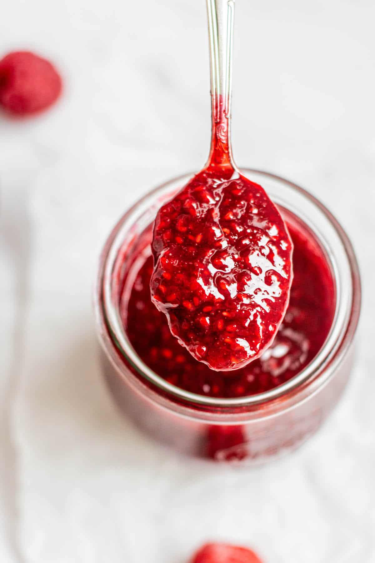 Layered Raspberry Compote Cake