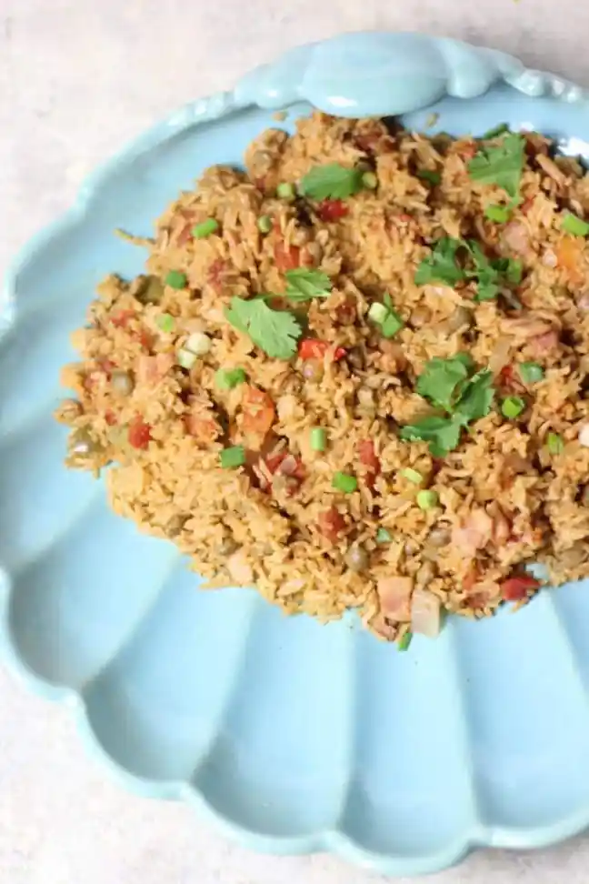Sofrito-Infused Rice with Pigeon Peas