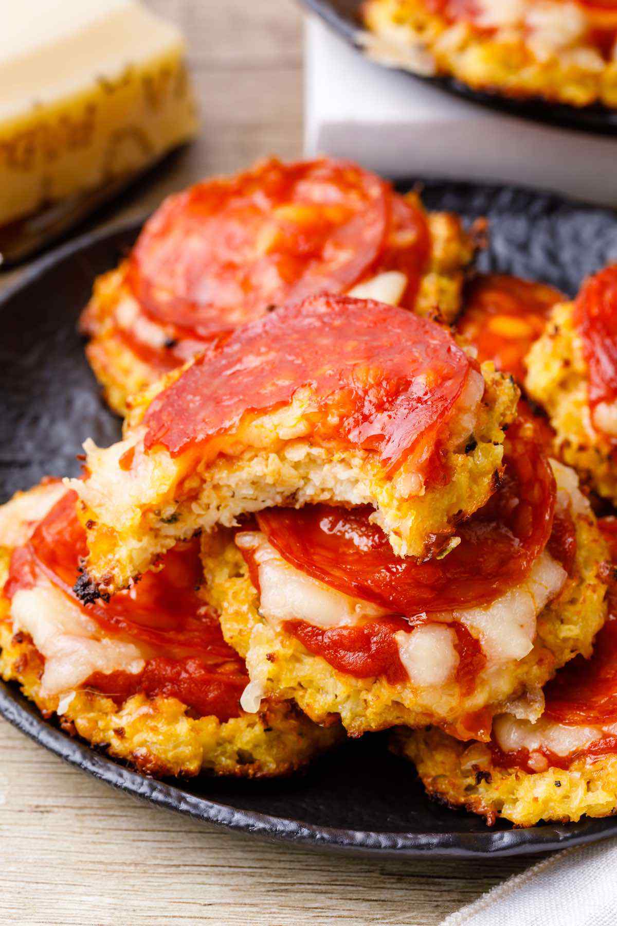 Cheesy Keto Cauliflower 'Pizza' Bites