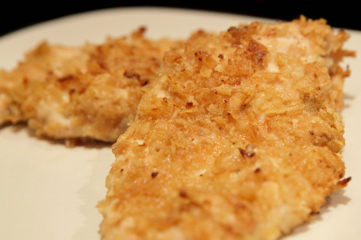 Onion Crust Chicken with Herb Center
