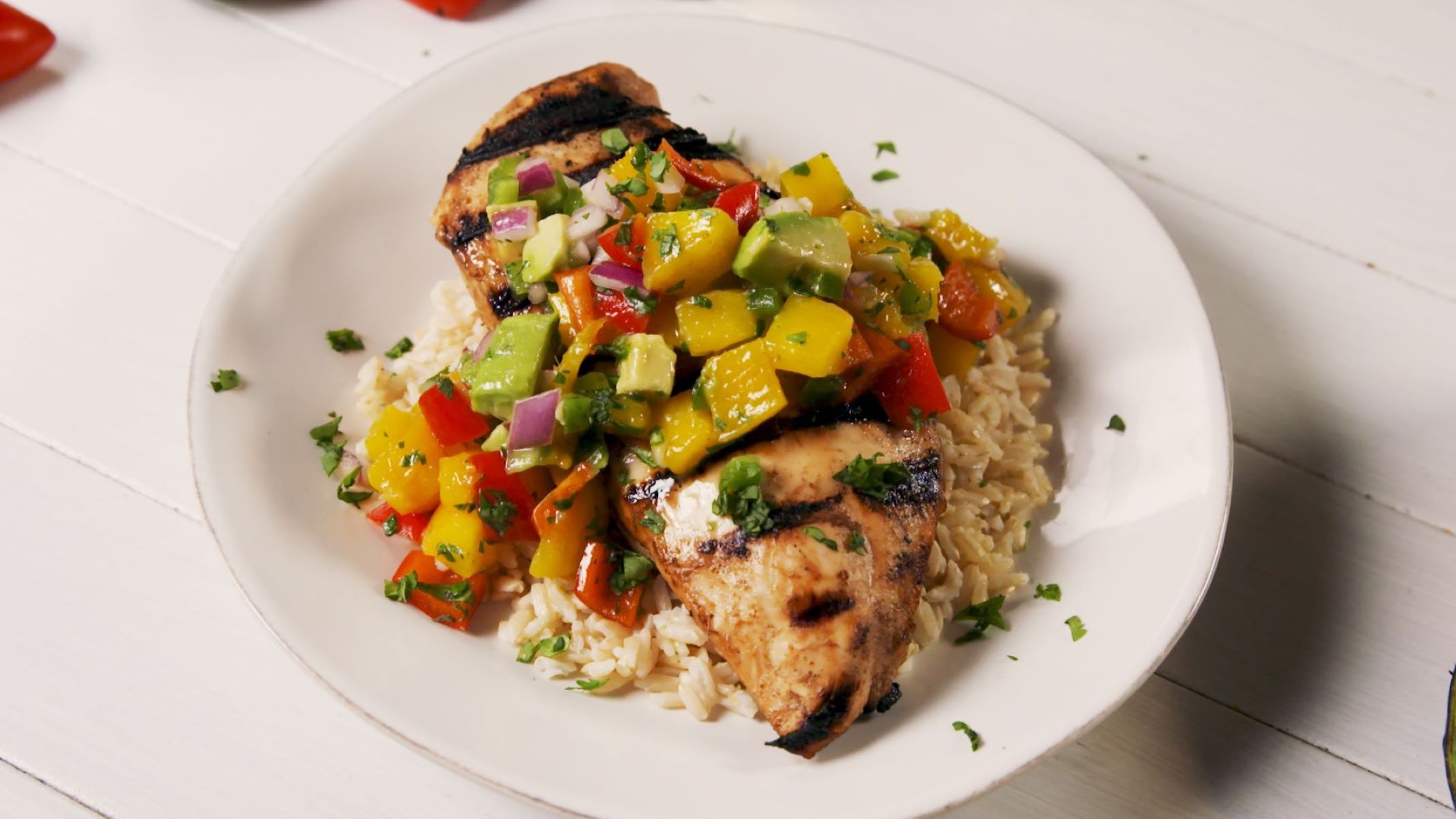 Coconut-Curry Chicken with Mango Salsa