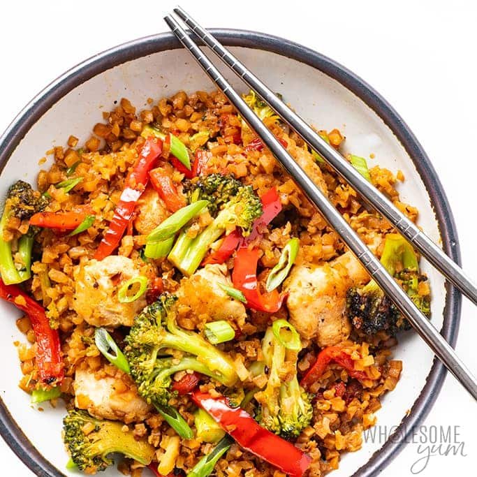 Cauliflower Rice Stir-Fry with Chicken