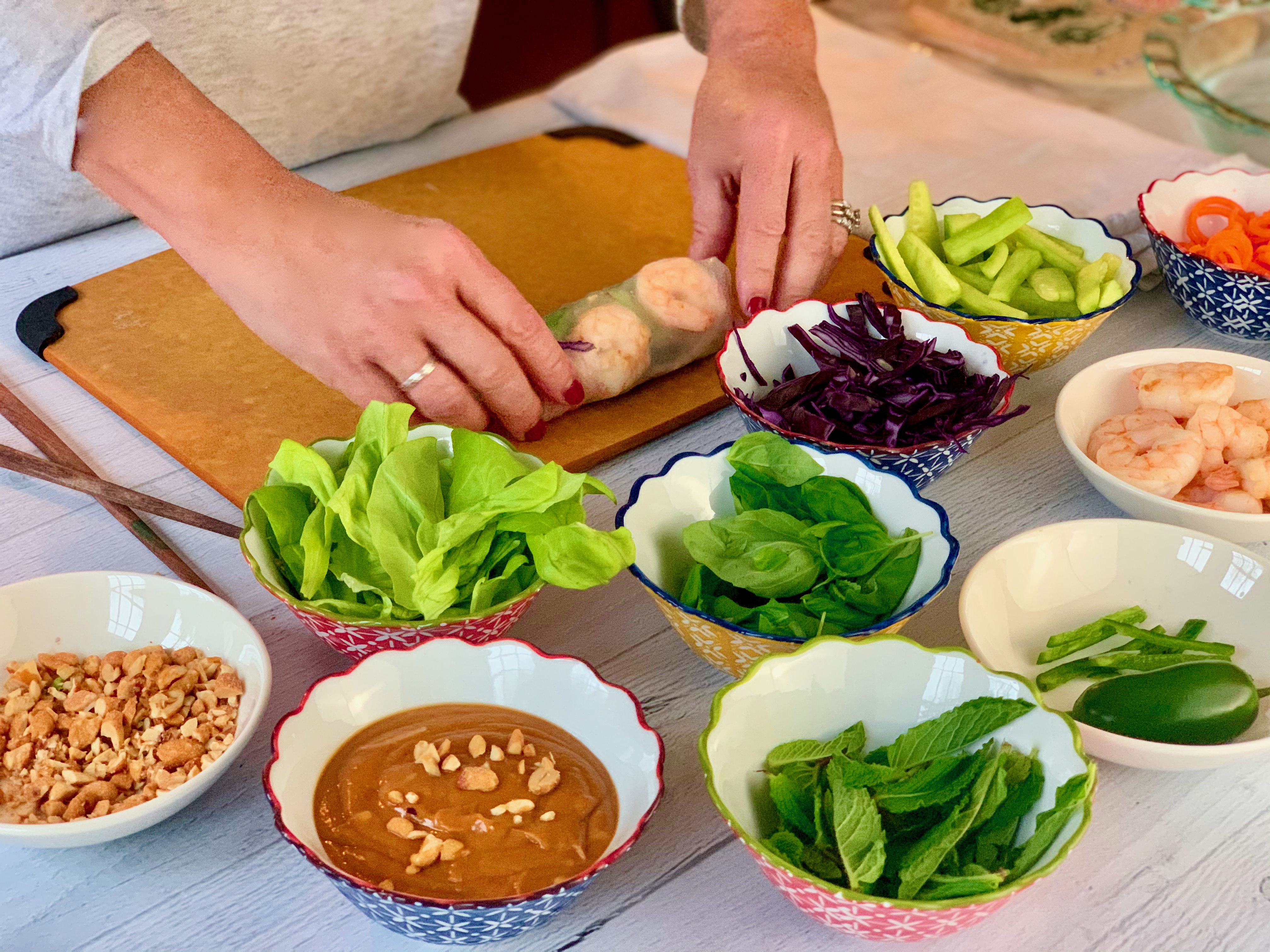 Thai Spring Rolls with Japanese Ponzu Dipping Sauce