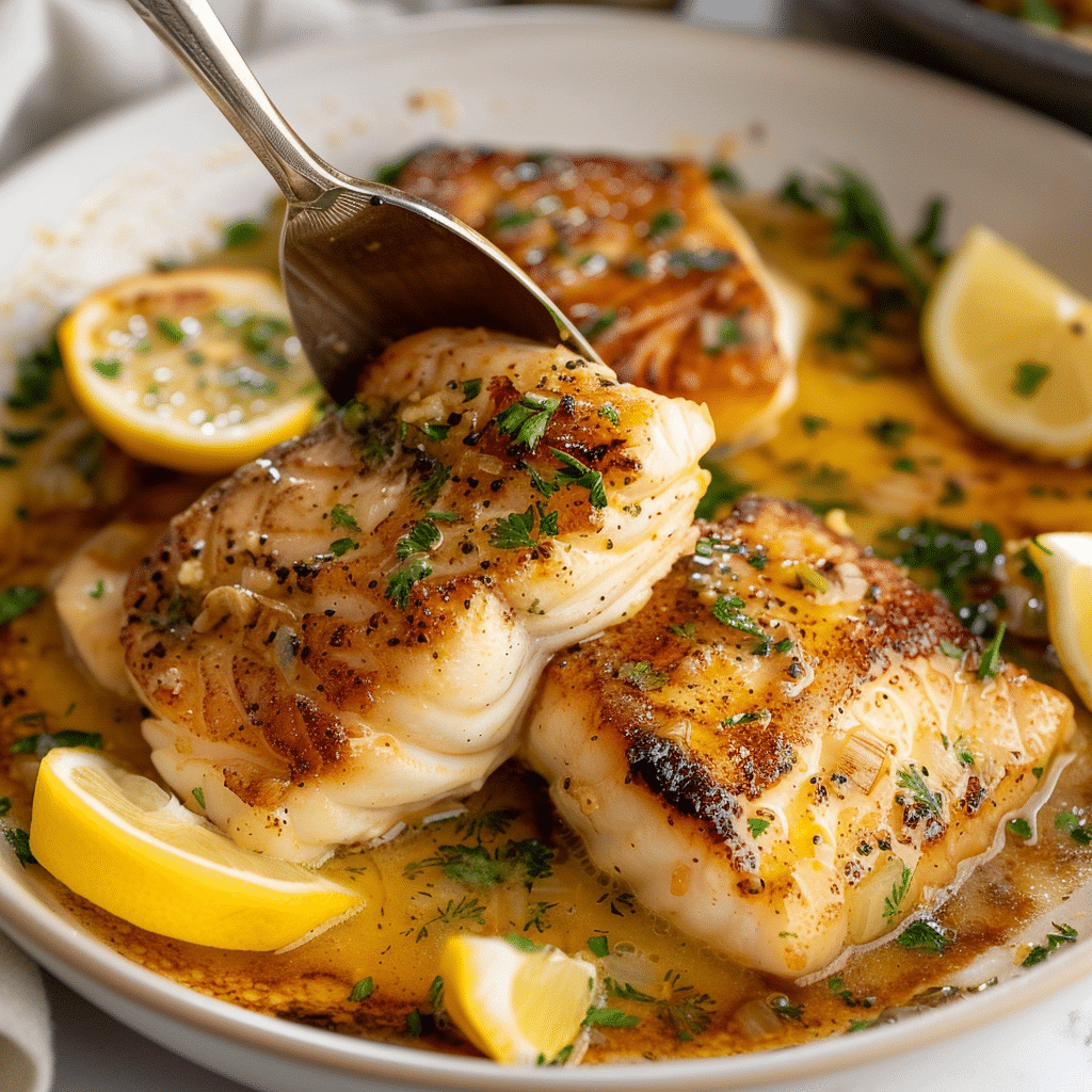 Pan-Seared Cod with Lemon-Peel Butter