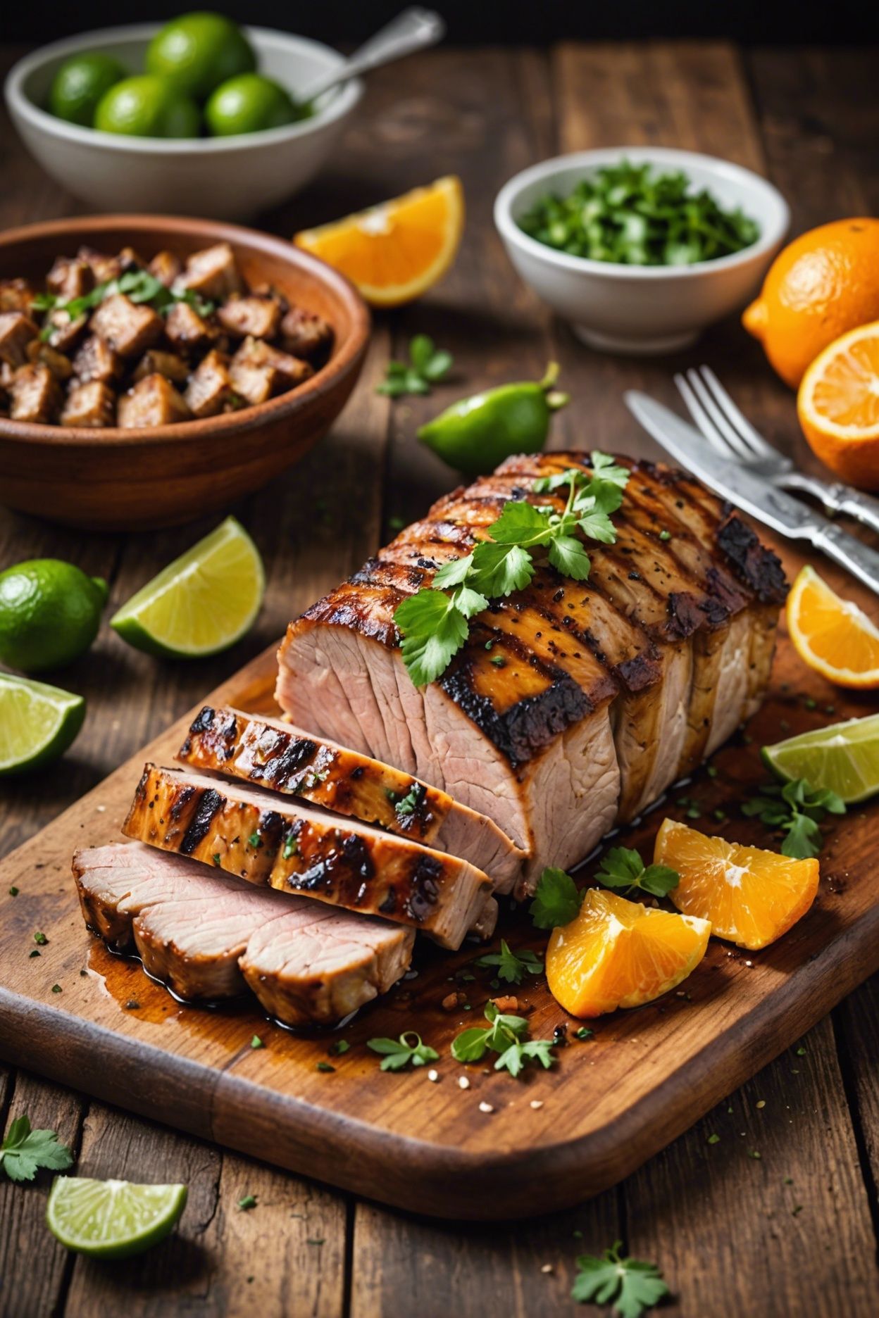 Slow-Cooked Pork Pernil with Mojo Sauce