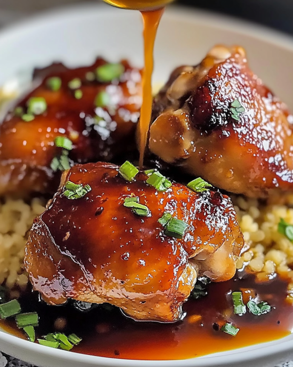Bitter-Sweet Glazed Chicken Thighs with Orange-Bitter Reduction