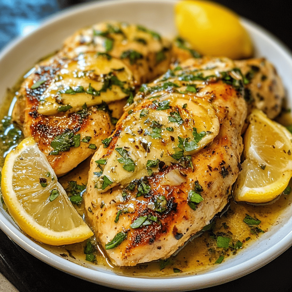 Lemon-Garlic Chicken Thighs with Herb Butter
