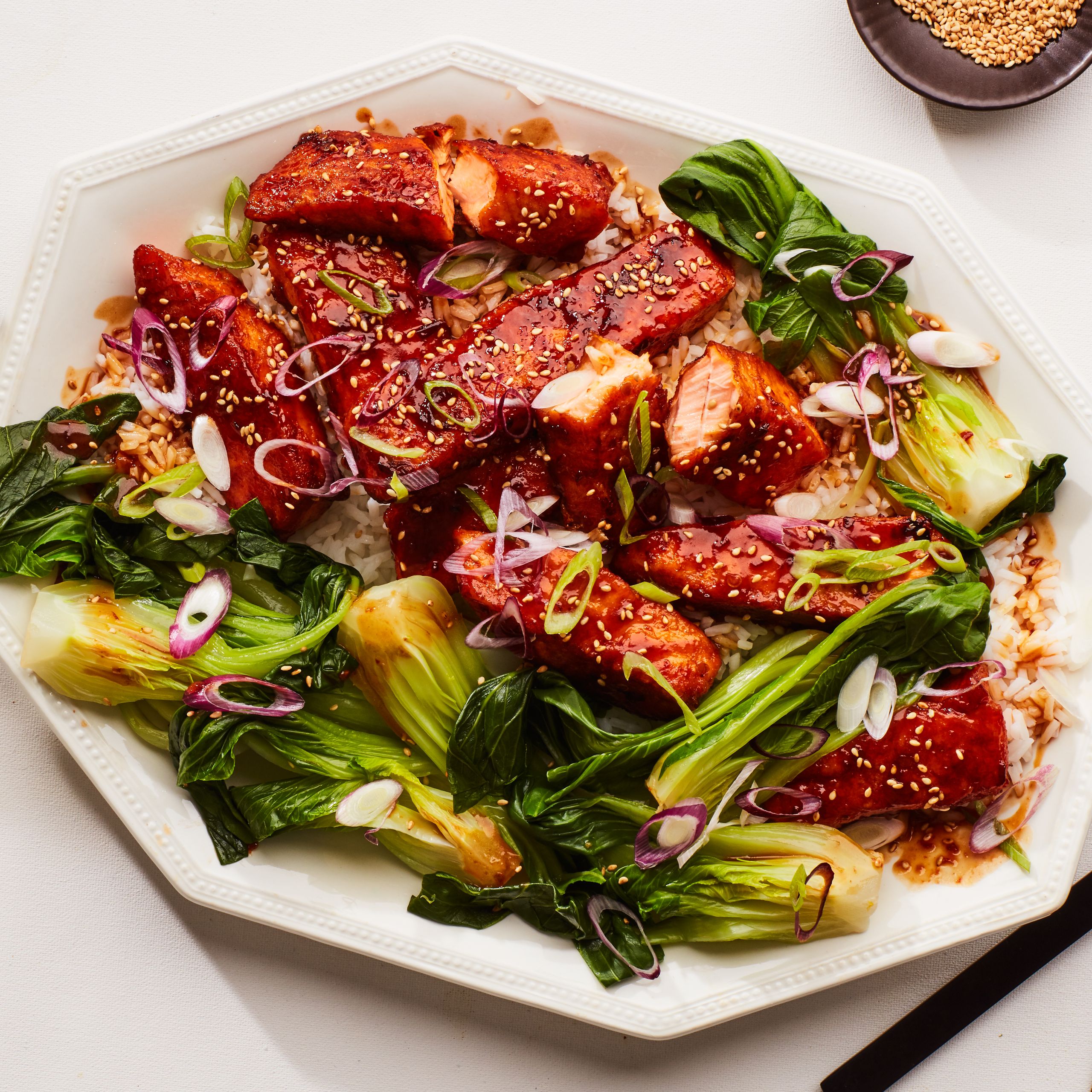 One-Pot Teriyaki Glazed Salmon with Bok Choy
