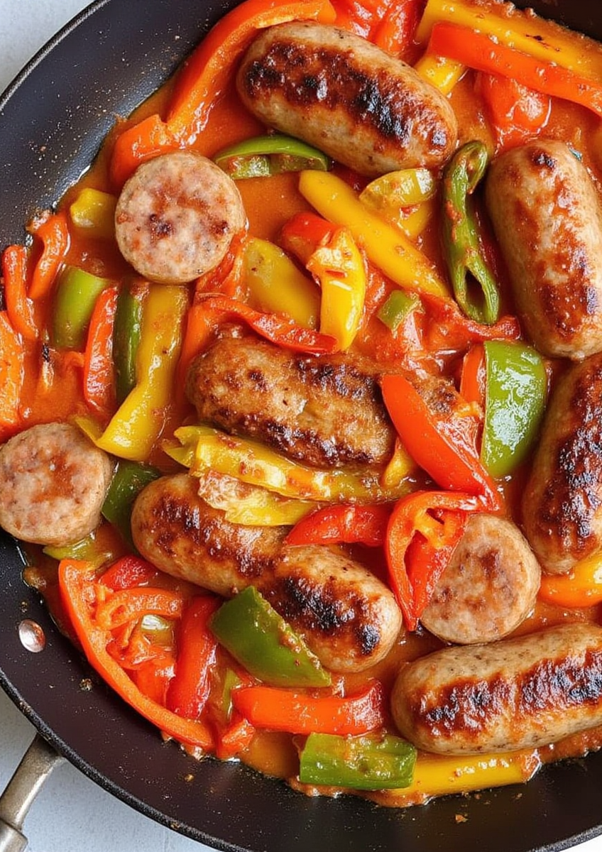 One-Pan Sausage and Peppers with Smoked Paprika