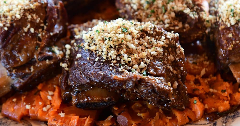 Bourbon-Braised Beef Short Ribs with Carrots and Parsnips