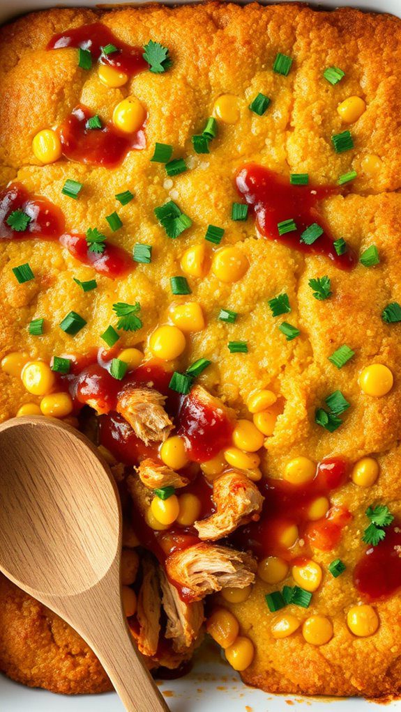 Smoky BBQ Chicken and Cornbread Casserole