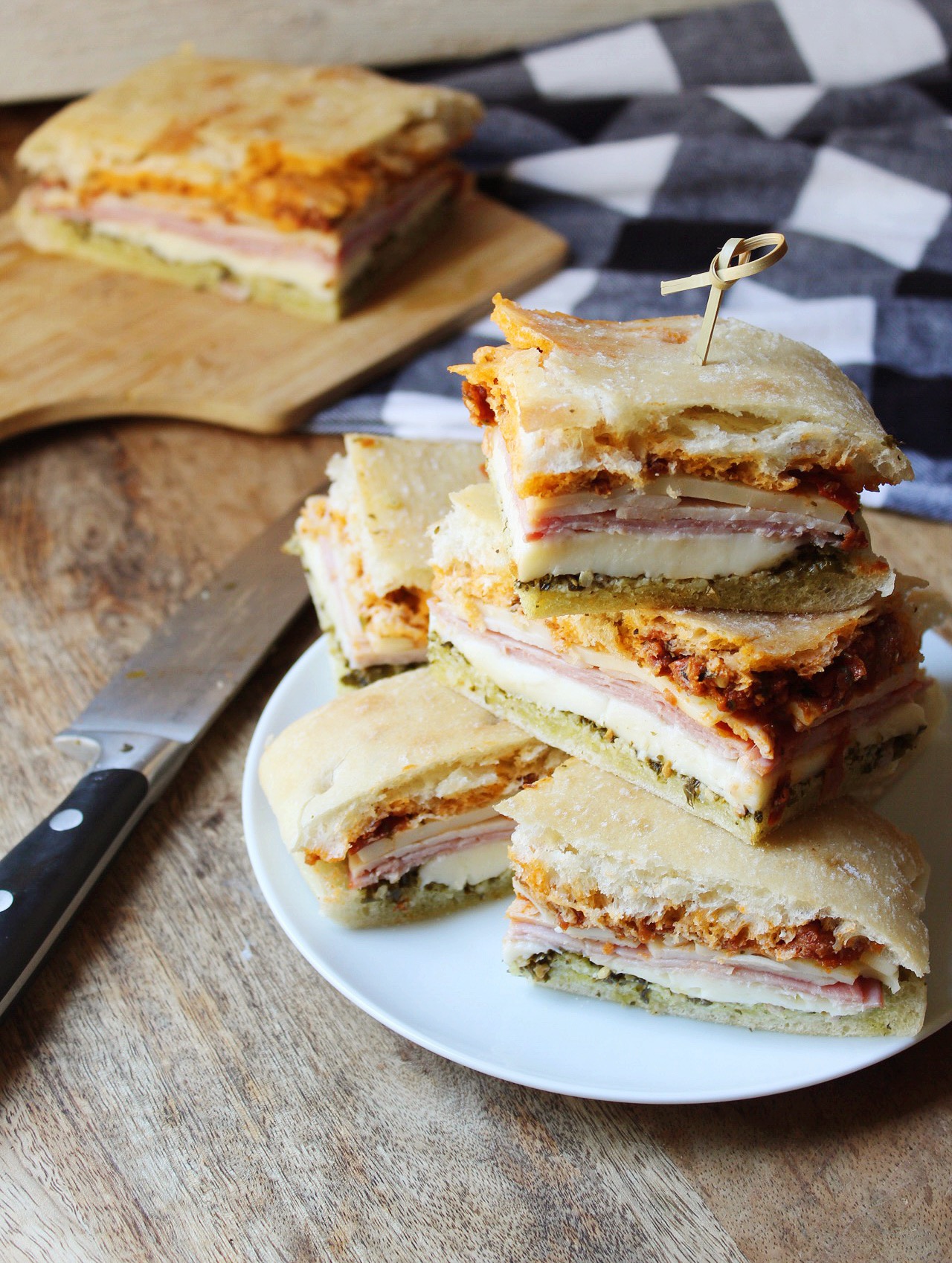 Mornay Sauce Ham and Turkey Sandwich