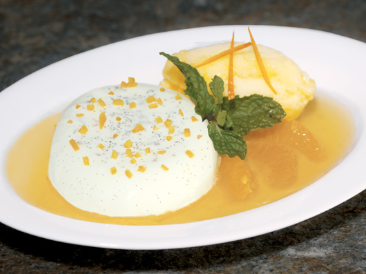 Orange-Bitter Panna Cotta with Citrus Zest