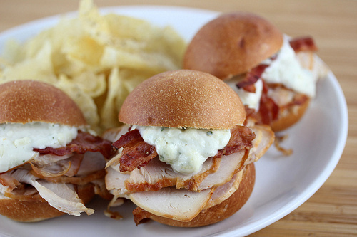 Mornay-Sauced Turkey Sliders with Bacon