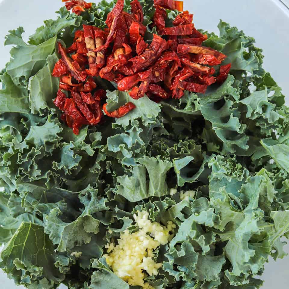 Roasted Sunflower Seed Kale Salad with Dried Plums