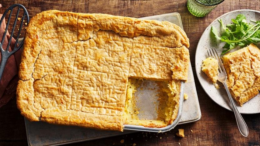 Layered Potato and Cheese Pie