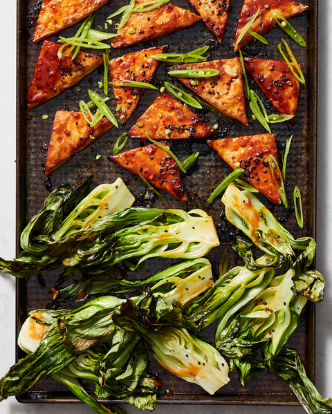 Pan-Seared Tofu with Ginger-Soy Glaze and Bok Choy