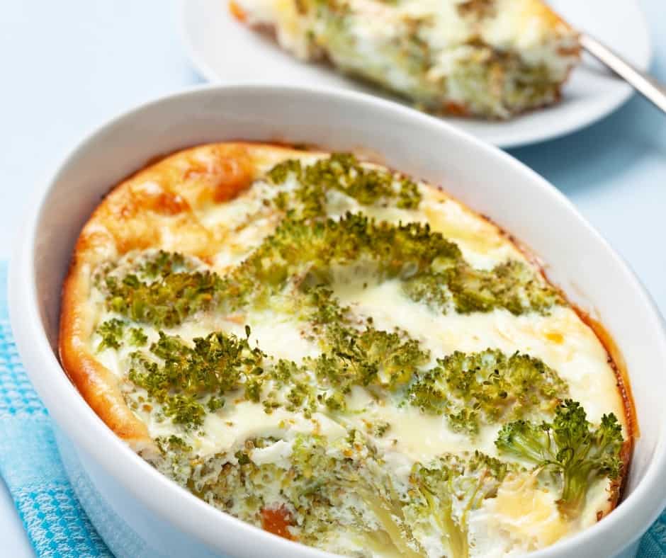 Keto Broccoli and Bacon Casserole with Cheddar