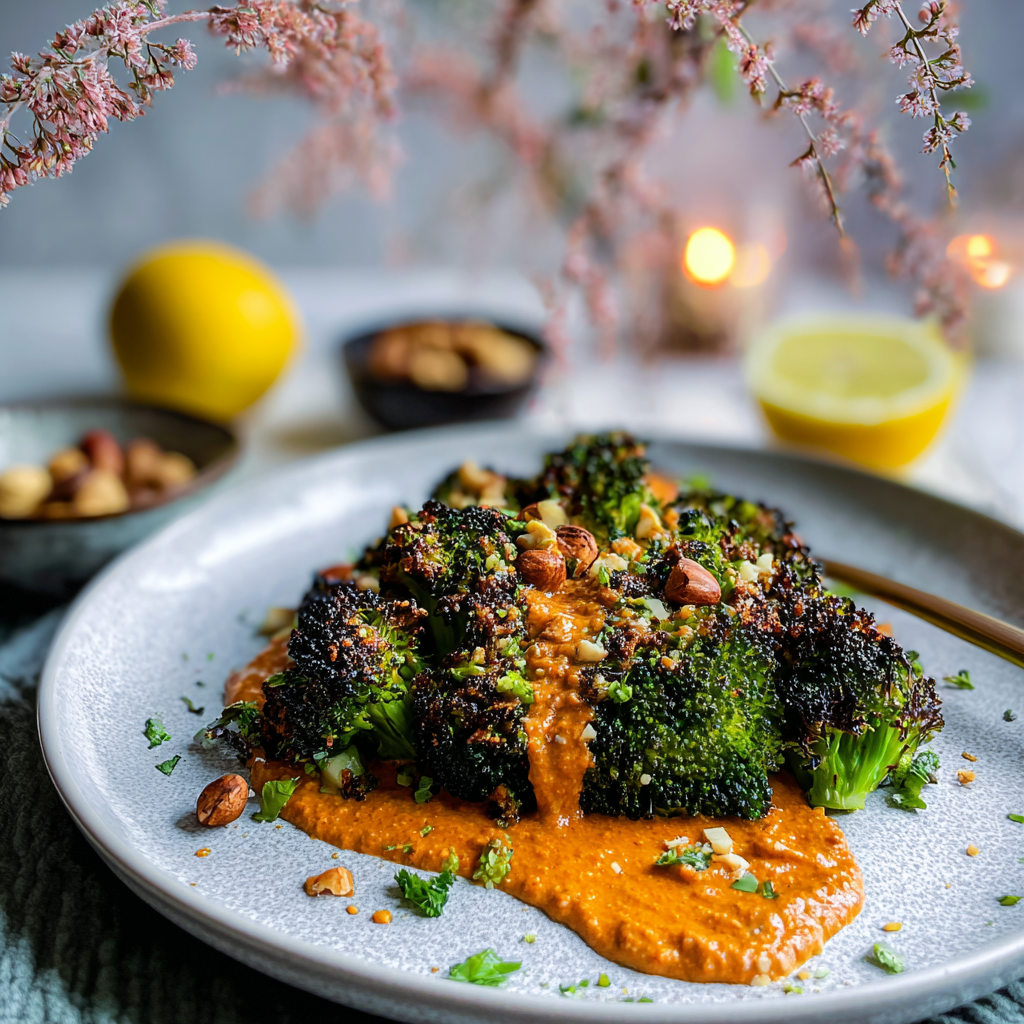 Charred Broccoli with Hazelnut Chili Butter
