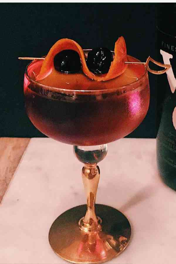 Bobby Burns Cocktail with Fresh Lemon and Ginger Beer