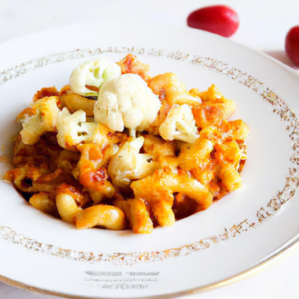Cauliflower 'Rice' Pasta with Lemon-Tomato Sauce