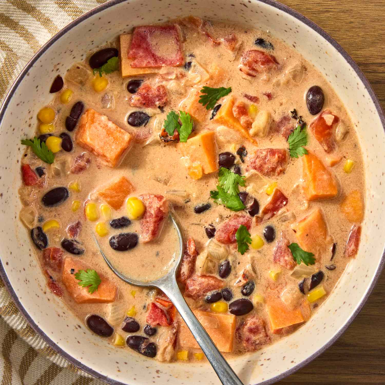Sofrito-Infused Black Bean Soup with Plantain