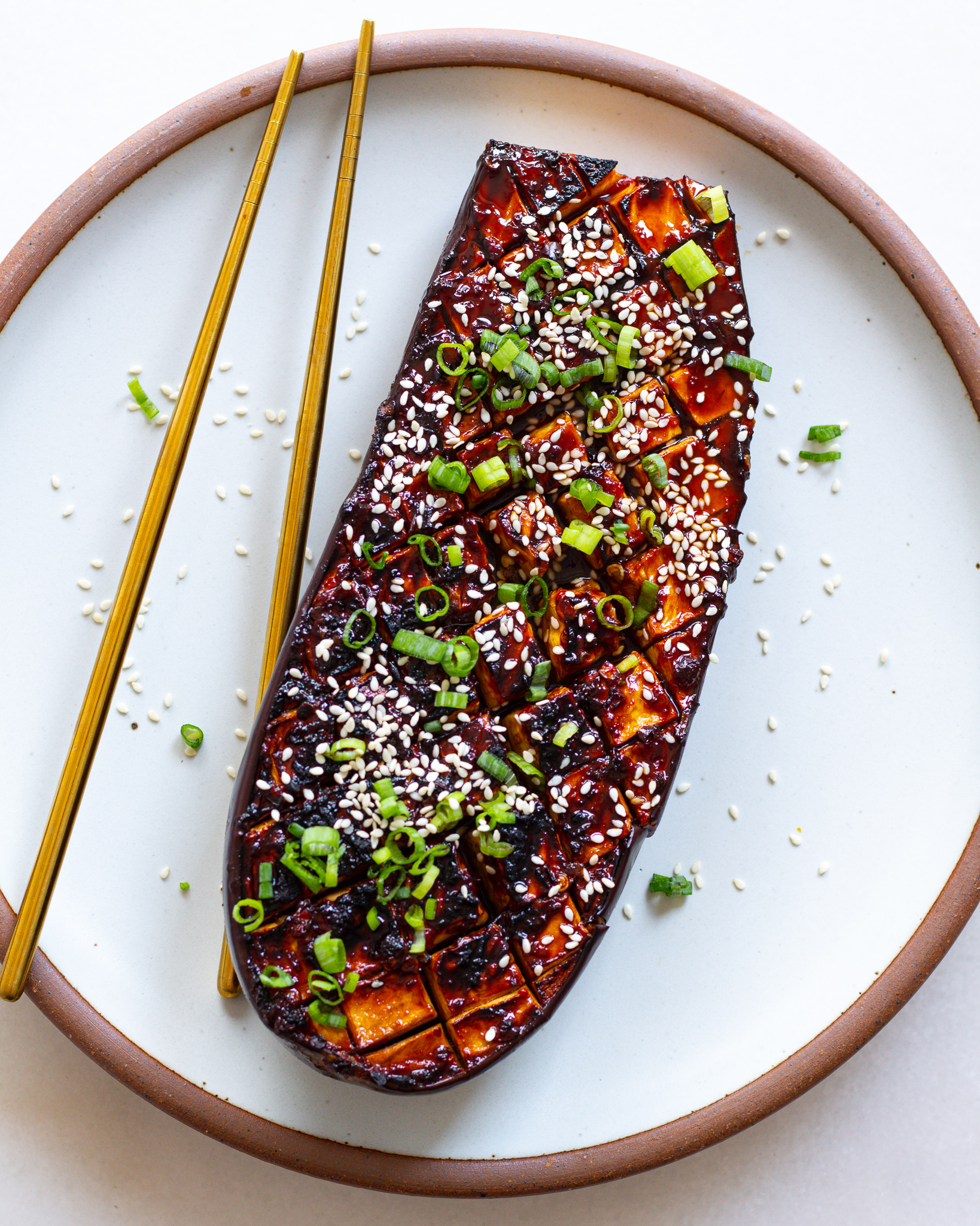 Miso-Glazed Eggplant and Shishito Peppers