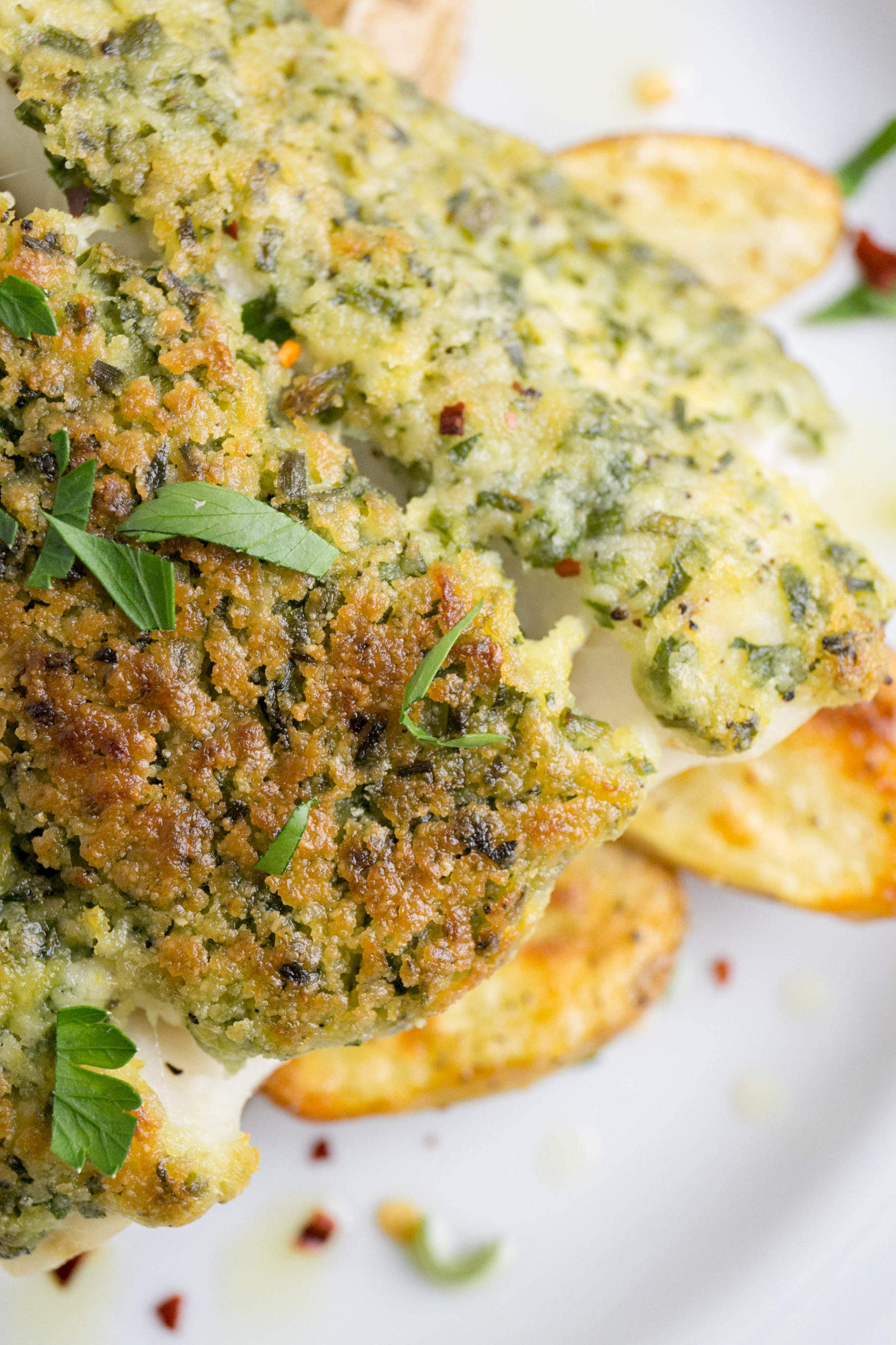 Herb-Crusted Cod with Lemon-Asparagus Sauté
