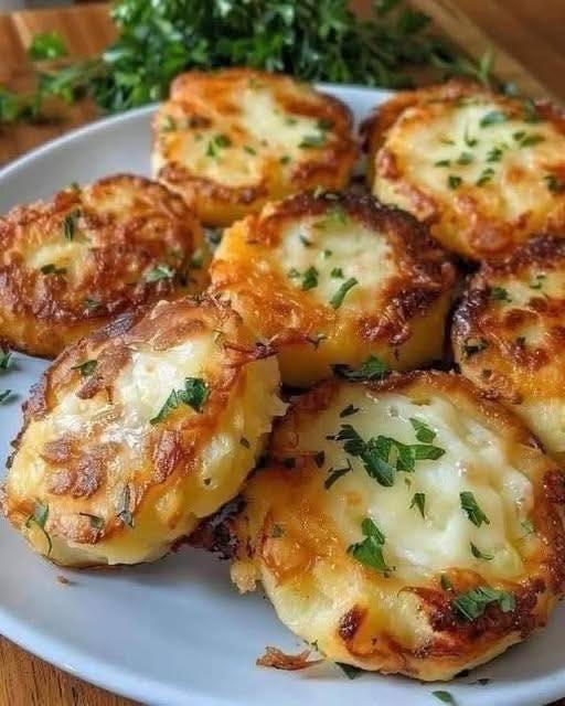 Pan-Seared Cheddar Potato Medallions