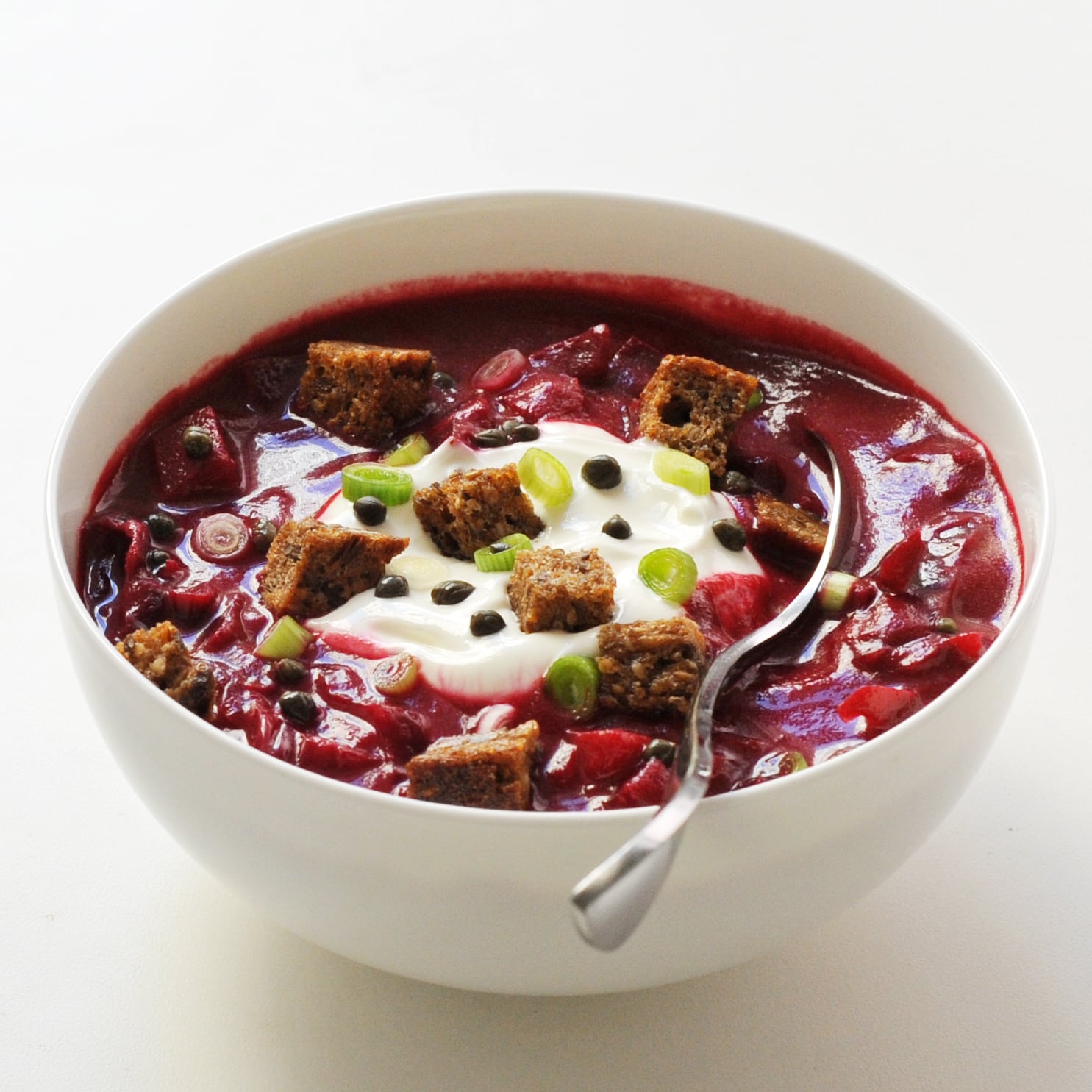 Slow-Simmered Beetroot and Cabbage Borscht