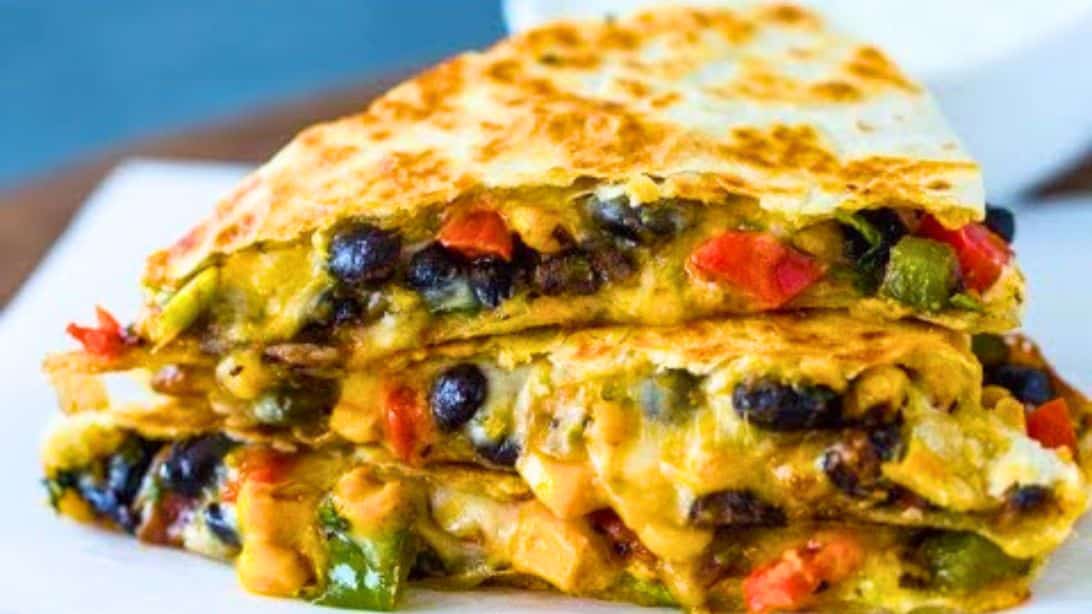 Pan-Fried Cheesy Veggie Quesadillas