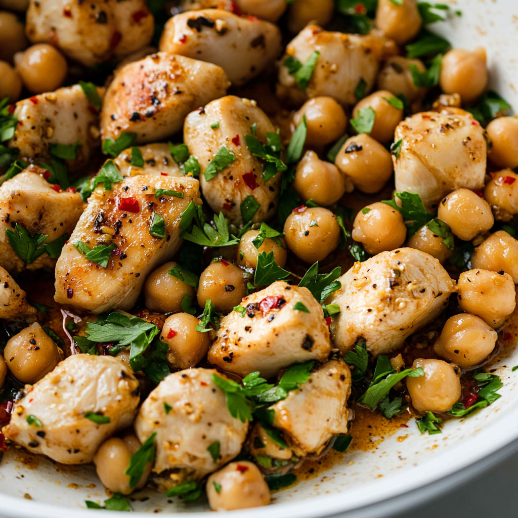 Harissa-Spiced Chicken with Chickpeas
