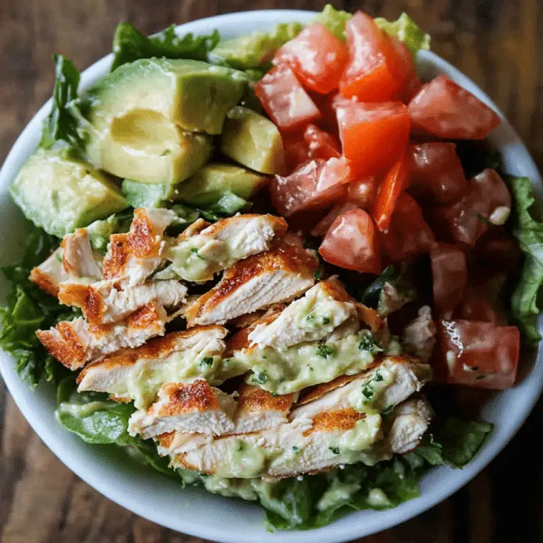 Ranch Chicken Salad with Avocado and Cherry Tomatoes