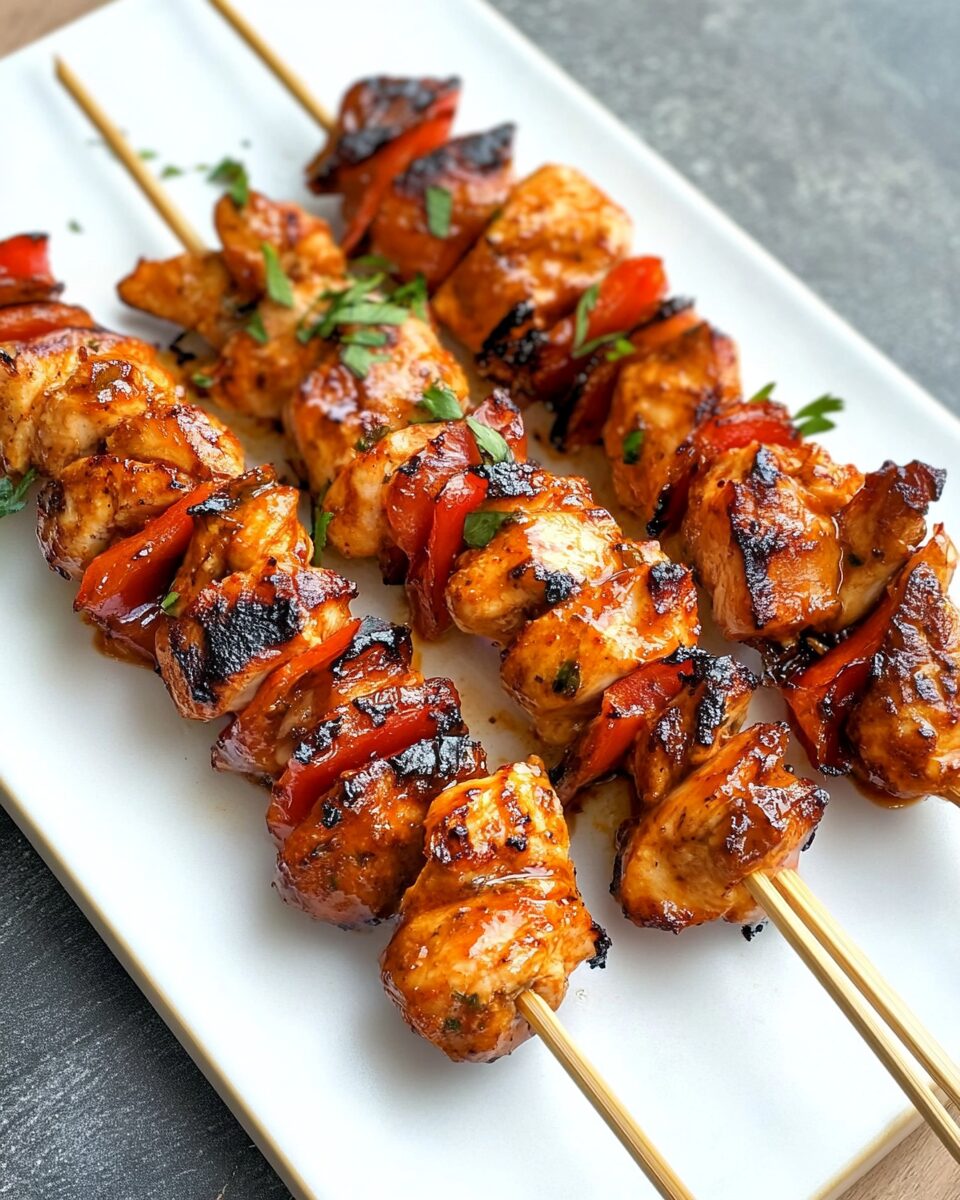Puerto Rican Mojo-Marinated Chicken Skewers