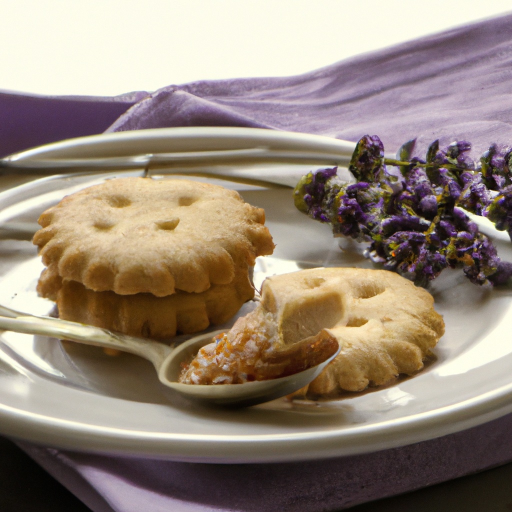 Baked Shortbread with Honey and Lavender