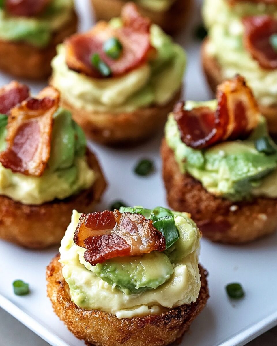 Avocado and Bacon Cheese Crisps