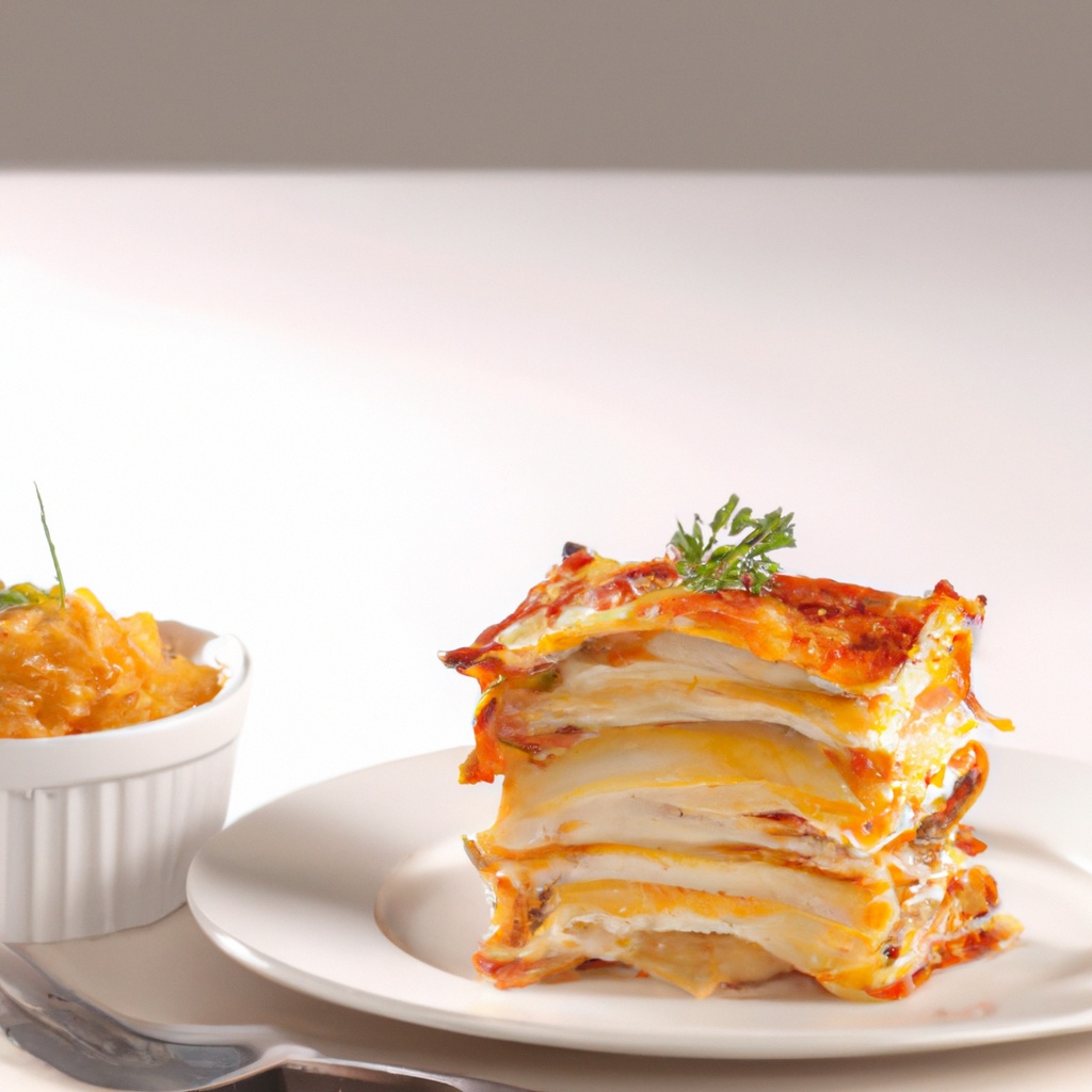Three-Cheese Lasagna with Tomato Basil Sauce