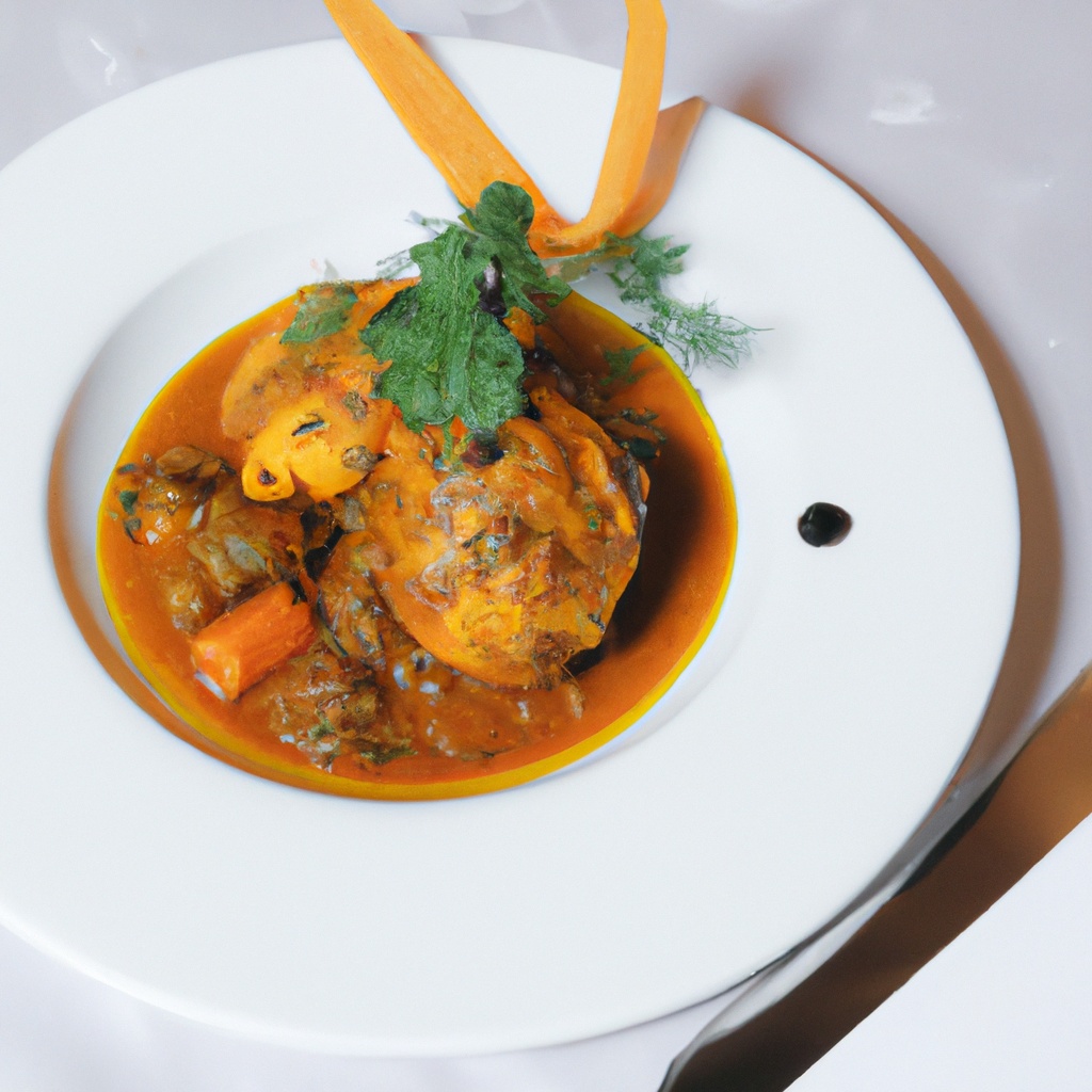 Simmered Curried Chicken with Mango Salsa
