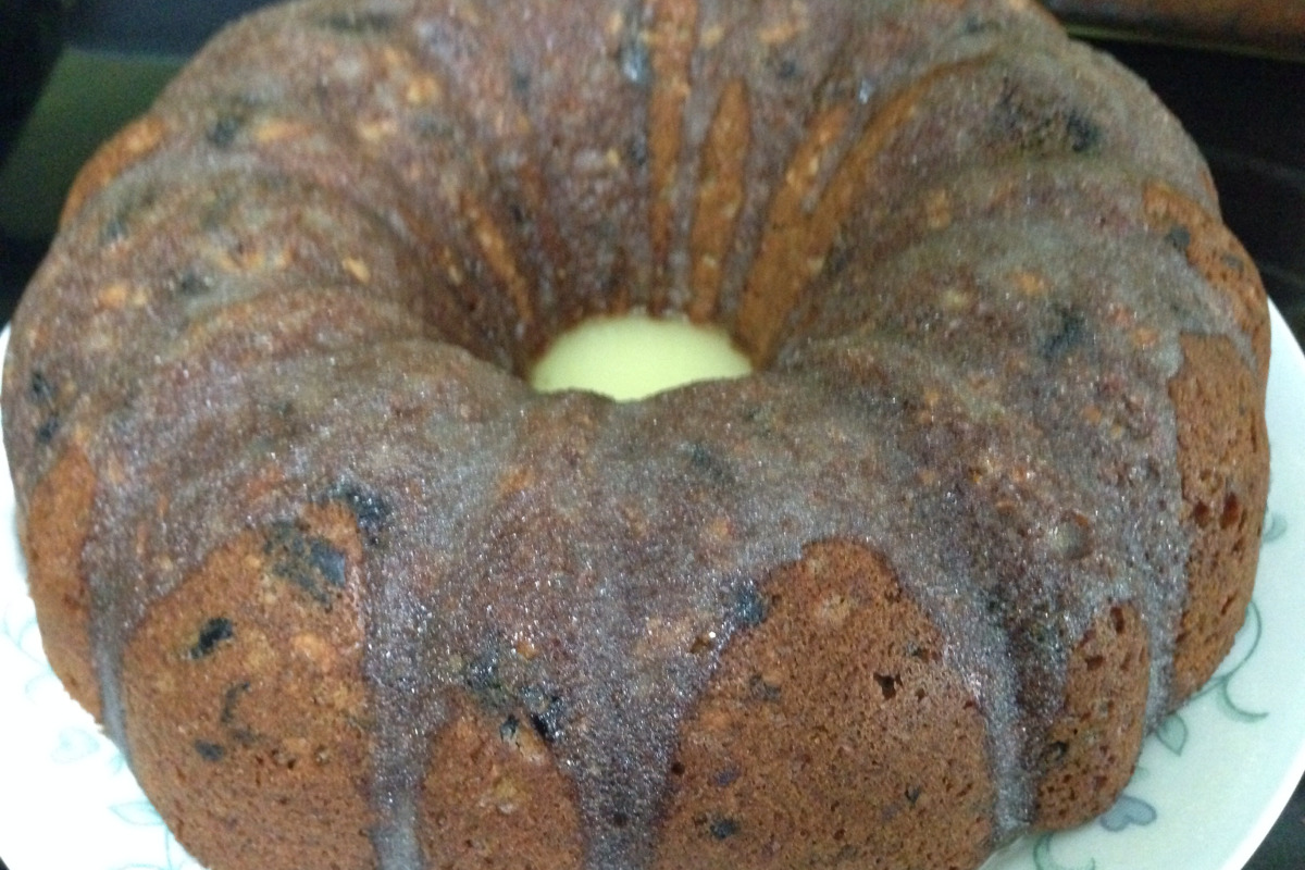 Cardamom-Spiced Date Cake with Orange Glaze
